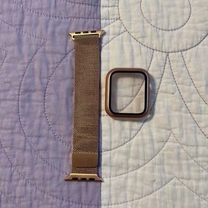 Rose gold Apple Watch set